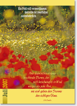 Gestaltung Kalender 2007 - Juli