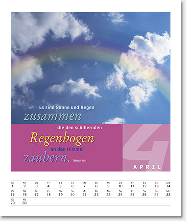 Gestaltung Kalender 2008 - April
