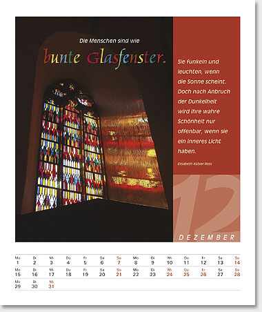 Gestaltung Kalender 2008 - Dezember