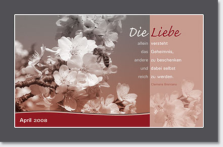 Gestaltung Kalender 2008 - April