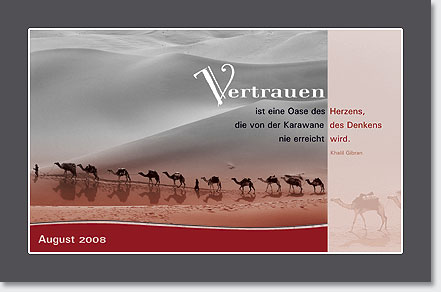 Gestaltung Kalender 2008 - August