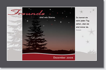 Gestaltung Kalender 2008 - Dezember