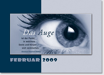 Gestaltung Kalender 2009 - Februar
