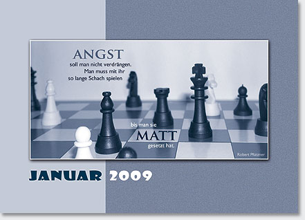 Gestaltung Kalender 2009 - Januar