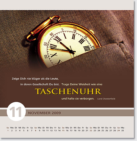 Gestaltung Kalender 2009 - November