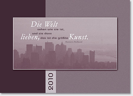Gestaltung Kalender 2010 - Titel