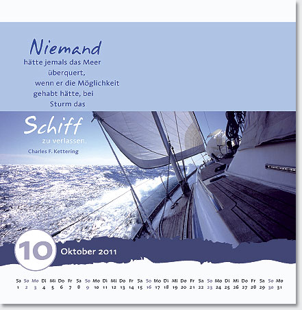 Gestaltung Kalender 2011 - Oktober