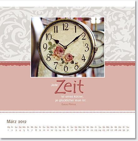Gestaltung Kalender 2012 - Mrz