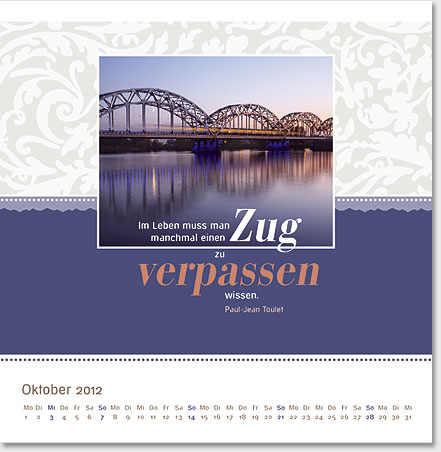 Gestaltung Kalender 2012 - Oktober