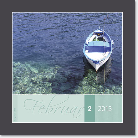 Gestaltung Kalender Italien 2013 - Februar
