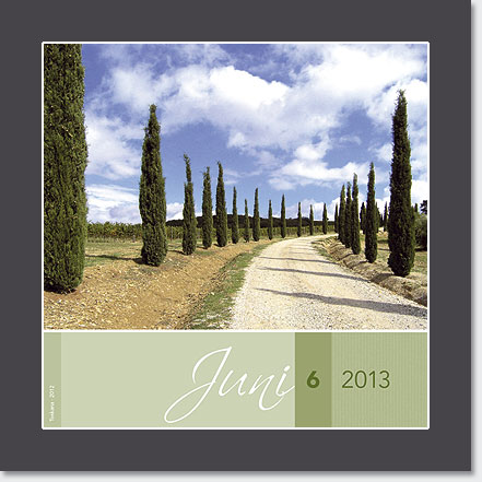 Gestaltung Kalender Italien 2013 - Juni