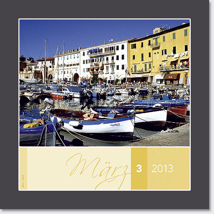 Gestaltung Kalender Italien 2013 - Mrz