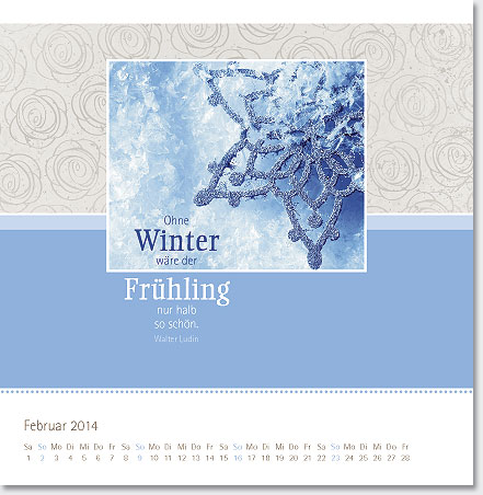 Gestaltung Kalender 2014 - Februar