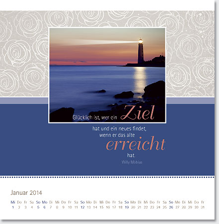 Gestaltung Kalender 2014 - Januar