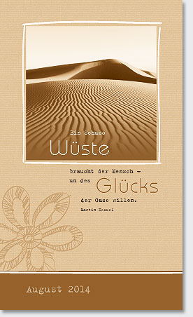 Gestaltung Kalender 2014 - August