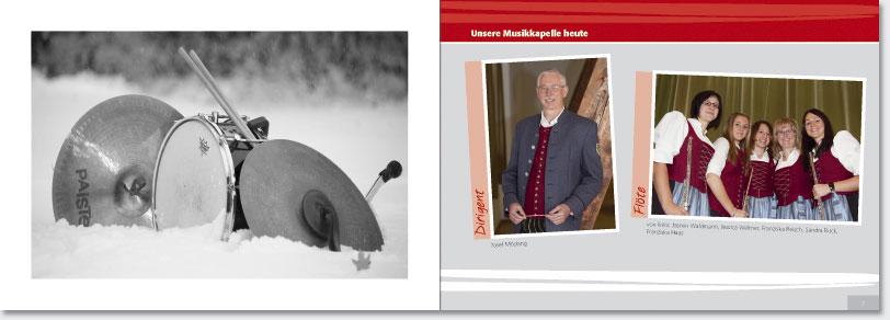 Gestaltung Festschrift Musikkapelle Aichstetten