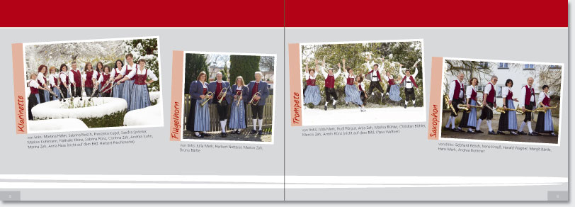 Gestaltung Festschrift Musikkapelle Aichstetten