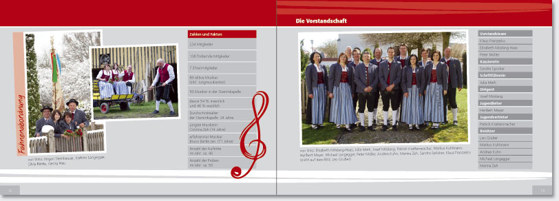 Gestaltung Festschrift Musikkapelle Aichstetten