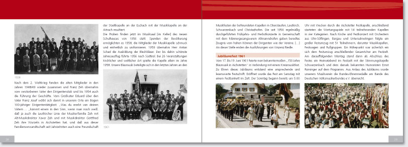 Gestaltung Festschrift Musikkapelle Aichstetten