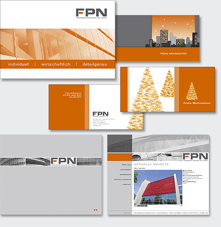 Prsentationsbroschre, Weihnachtskarten, Homepage